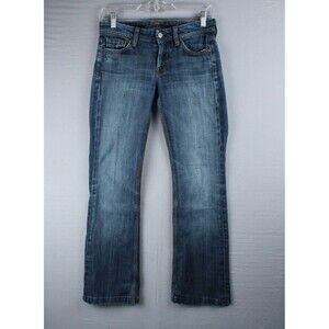 7 For All Mankind Jeans Women's Size 25 Blue Flynt Low Rise Bootcut Made in USA